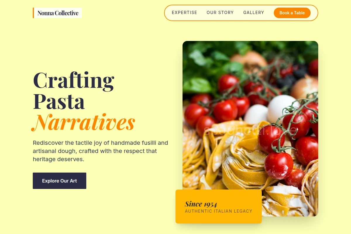 fusilli Italian Food